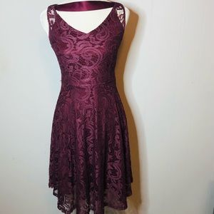 Sleeveless Mesh Lace Dress